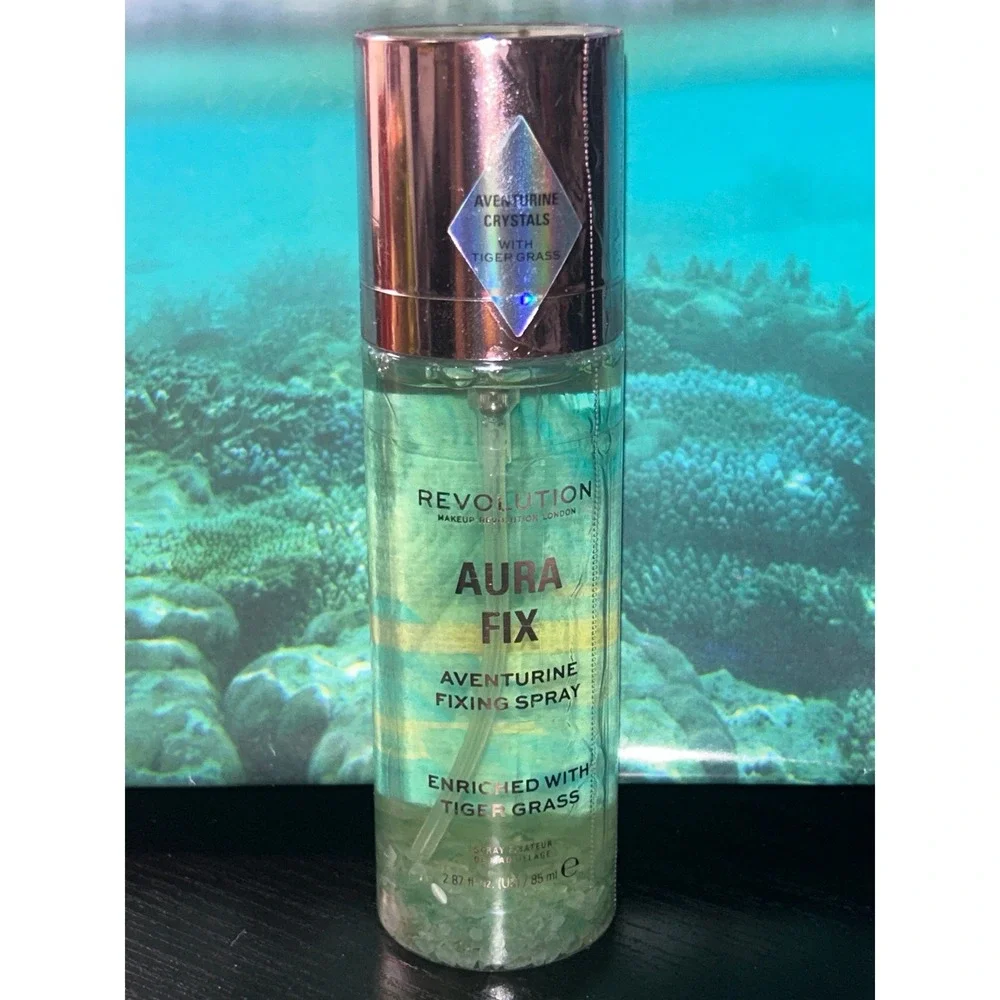 Revolution Aura Fix Aventurine Fixing Spray Enriched with Tiger Grass 2.87oz